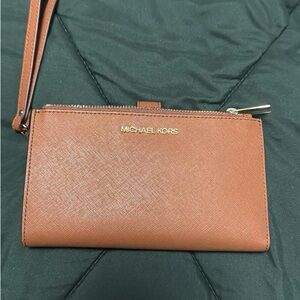 Michael Kors Brown Wristlet